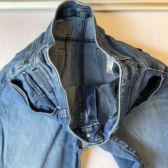 Chico’s Women Skinny Boyfriend Jeans size 1X Blue Mid Rise Stretch Ankle Cut - Picture 9 of 11